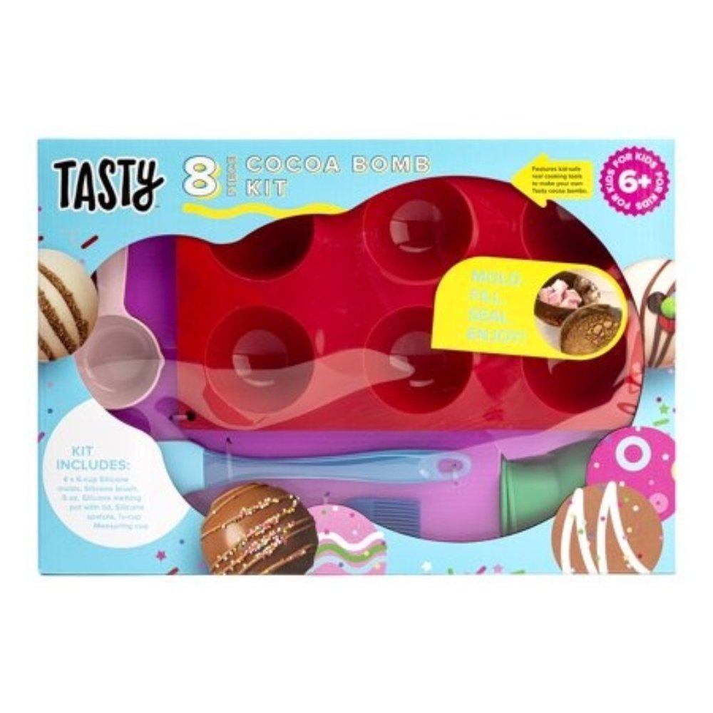 Tasty Kits Hot Chocolate Bomb Gift Set Includes Kid-Safe Real Cooking Tools Mult